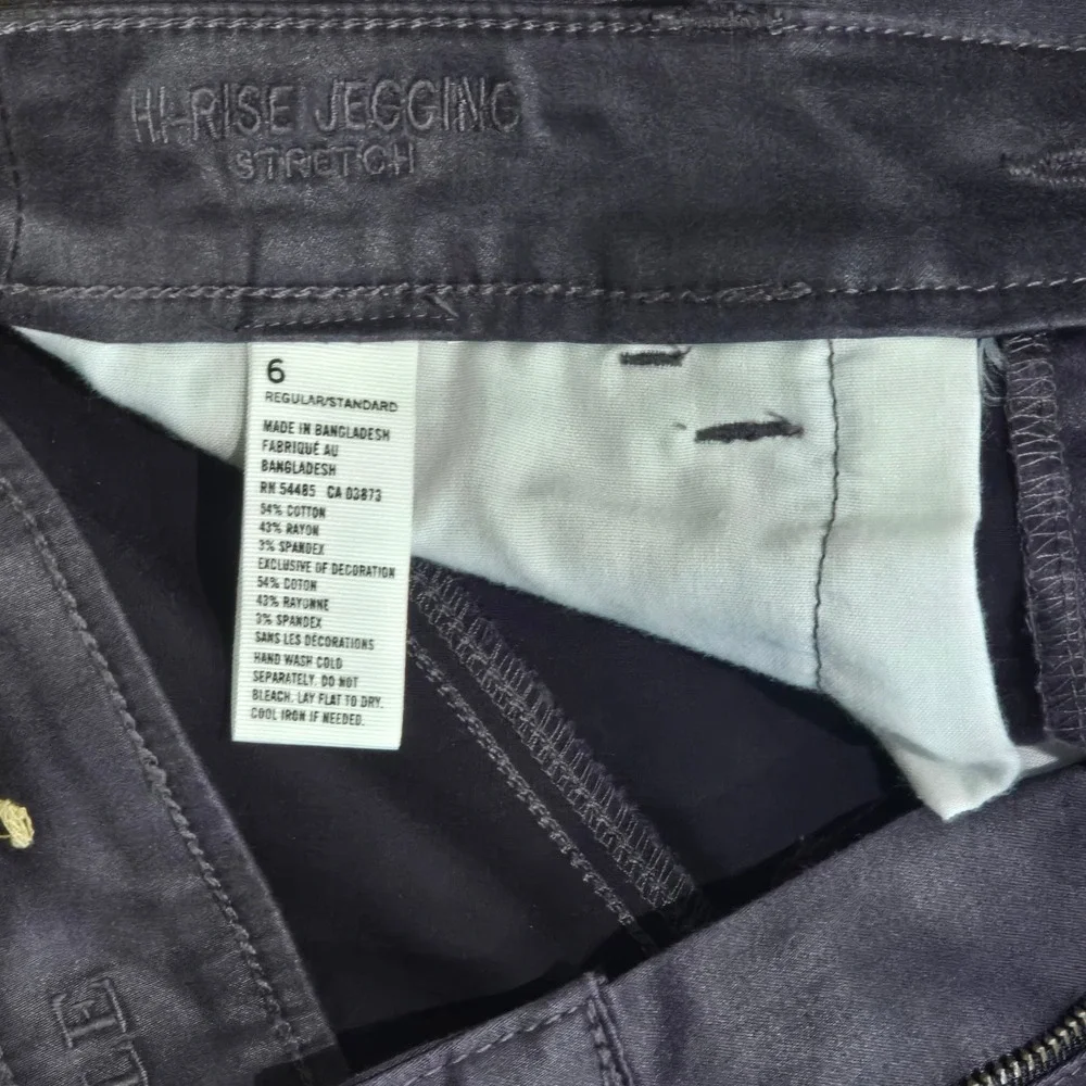 American Eagle Hi-Rise Jegging Purple Coated Skinny Pant Women 6 Regular Stretch